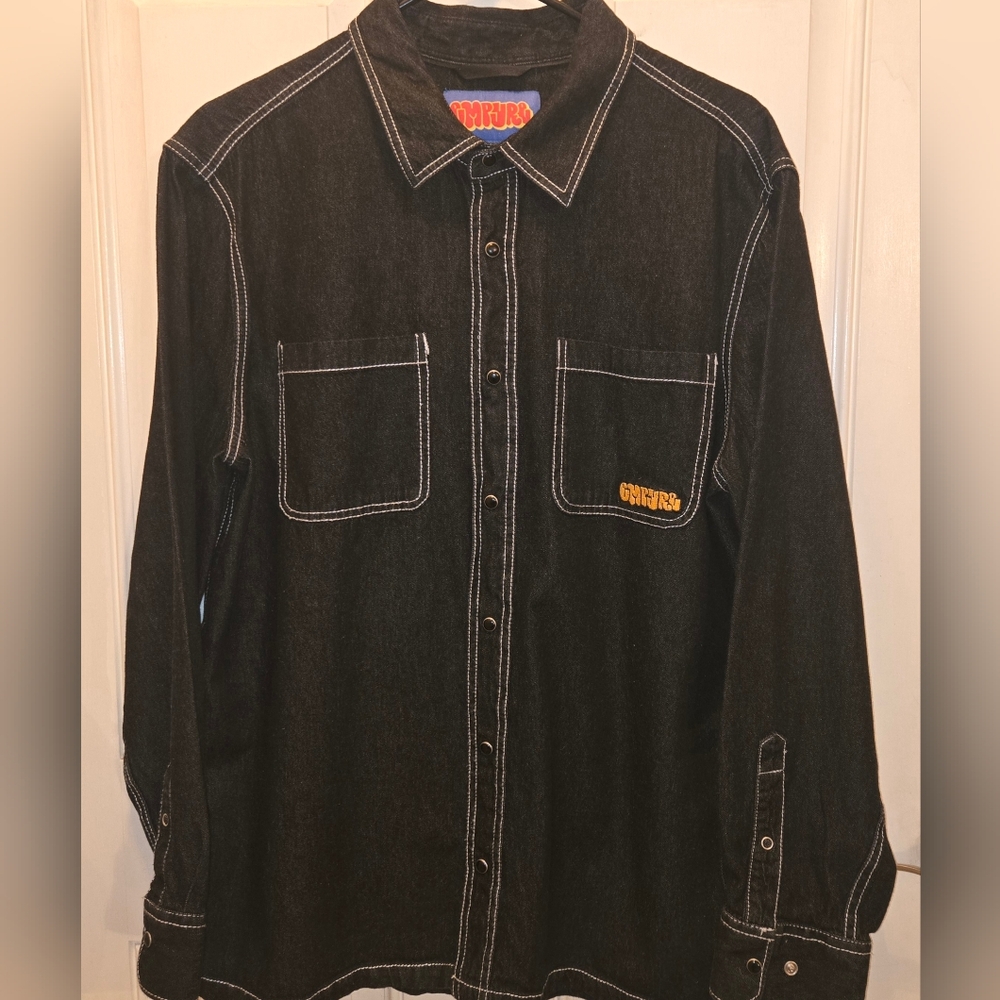 Empyre Black Casual Button Down Shirt